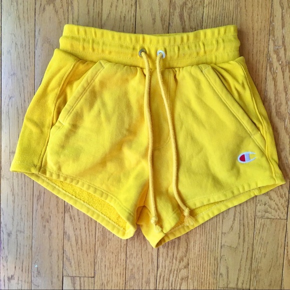 Champion Pants - Champion Reverse Weave Sweat Shorts - Yellow